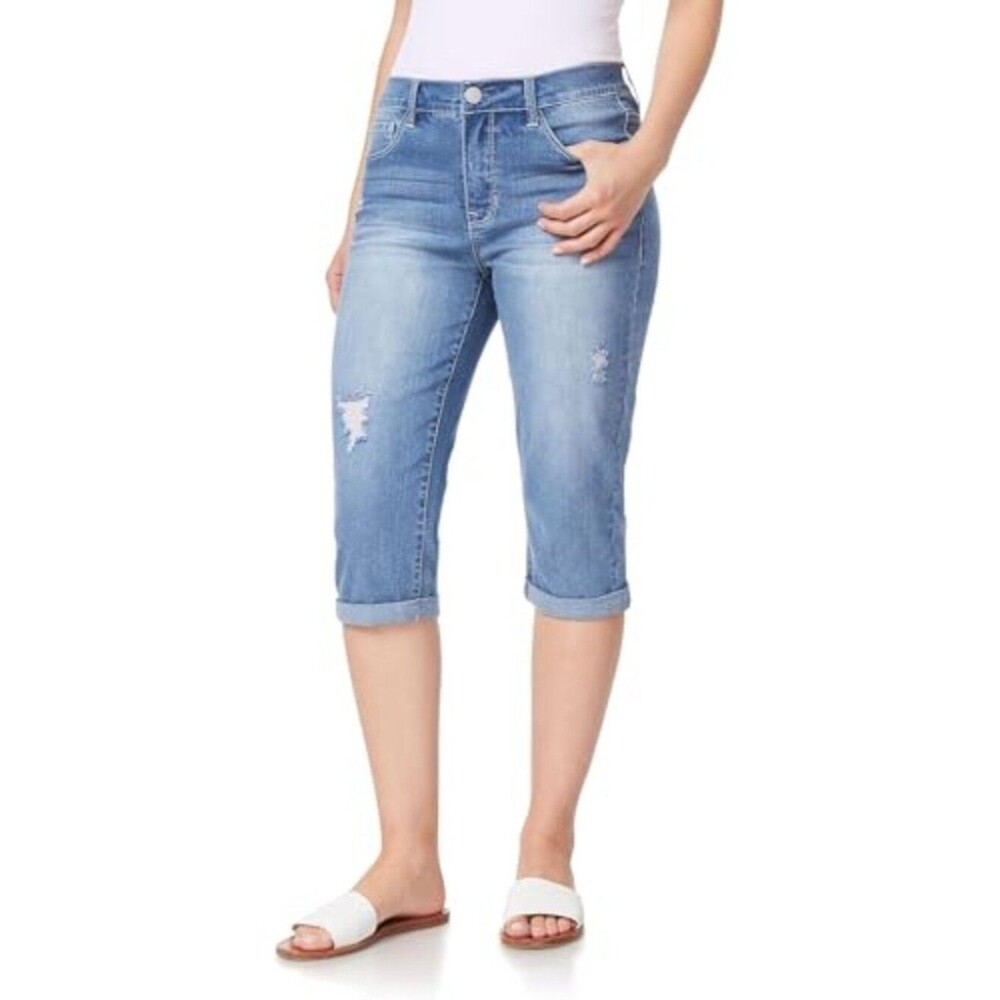 NWT Angels Forever Young Skinny Capri/Crop Jeans Santorini Size 14